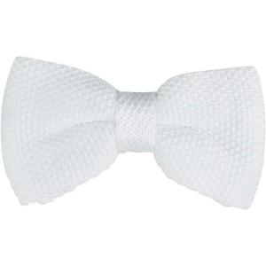 imageAllegra K Mens Pretied Bowtie Adjustable Neck Solid Color Knitted Bow TiesWhite