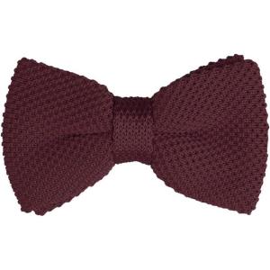 imageAllegra K Mens Pretied Bowtie Adjustable Neck Solid Color Knitted Bow TiesWine Red