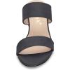 imageAllegra K Womens Block Heel Dual Straps Slide SandalsGrey