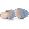 imageAllegra K Womens Block Heel Dual Straps Slide SandalsHaze Blue