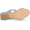 imageAllegra K Womens Block Heel Dual Straps Slide SandalsHaze Blue