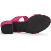 imageAllegra K Womens Block Heel Dual Straps Slide SandalsHot Pink