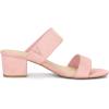 imageAllegra K Womens Block Heel Dual Straps Slide SandalsLight Pink