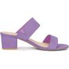 imageAllegra K Womens Block Heel Dual Straps Slide SandalsPurple