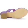 imageAllegra K Womens Block Heel Dual Straps Slide SandalsPurple
