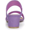 imageAllegra K Womens Block Heel Dual Straps Slide SandalsPurple