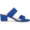 imageAllegra K Womens Block Heel Dual Straps Slide SandalsRoyal