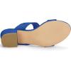 imageAllegra K Womens Block Heel Dual Straps Slide SandalsRoyal