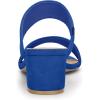 imageAllegra K Womens Block Heel Dual Straps Slide SandalsRoyal