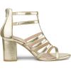 imageAllegra K Womens Cage Strappy Gladiators Chunky Heels SandalsGold