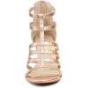 imageAllegra K Womens Cage Strappy Gladiators Chunky Heels SandalsGradient Rose Gold