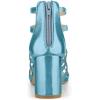 imageAllegra K Womens Cage Strappy Gladiators Chunky Heels SandalsLake Blue