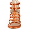 imageAllegra K Womens Cage Strappy Gladiators Chunky Heels SandalsOrange