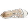 imageAllegra K Womens Cage Strappy Gladiators Chunky Heels SandalsSilver White