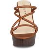 imageAllegra K Womens Chunky Heel Strappy Platform Heels Slide SandalsDark Brown