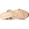 imageAllegra K Womens Chunky Heel Strappy Platform Heels Slide SandalsNude