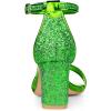 imageAllegra K Womens Glitter Ankle Strap Chunky Heeled SandalsBright Green