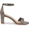 imageAllegra K Womens Glitter Ankle Strap Chunky Heeled SandalsColorful Silver