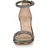 imageAllegra K Womens Glitter Ankle Strap Chunky Heeled SandalsColorful Silver