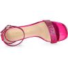 imageAllegra K Womens Glitter Ankle Strap Chunky Heeled SandalsHot Pink