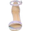 imageAllegra K Womens Glitter Ankle Strap Chunky Heeled SandalsLight Purple