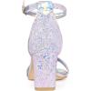 imageAllegra K Womens Glitter Ankle Strap Chunky Heeled SandalsLight Purple
