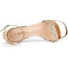 imageAllegra K Womens Glitter Ankle Strap Chunky Heeled SandalsRose Gold