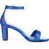 imageAllegra K Womens Glitter Ankle Strap Chunky Heeled SandalsRoyal Blue