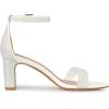 imageAllegra K Womens Glitter Ankle Strap Chunky Heeled SandalsWhite
