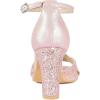 imageAllegra K Womens Glitter Ankle Strap High Chunky Heel SandalsPink