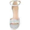 imageAllegra K Womens Glitter Ankle Strap High Chunky Heel SandalsSilver