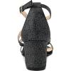 imageAllegra K Womens Glitter Crisscross Strap Chunky Heels SandalsBlack