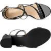 imageAllegra K Womens Glitter Crisscross Strap Chunky Heels SandalsBlack