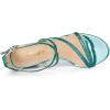 imageAllegra K Womens Glitter Crisscross Strap Chunky Heels SandalsGreen