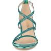 imageAllegra K Womens Glitter Crisscross Strap Chunky Heels SandalsGreen