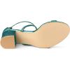 imageAllegra K Womens Glitter Crisscross Strap Chunky Heels SandalsGreen