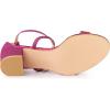 imageAllegra K Womens Glitter Crisscross Strap Chunky Heels SandalsHot Pink