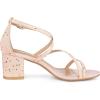 imageAllegra K Womens Glitter Crisscross Strap Chunky Heels SandalsPink Stars