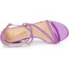 imageAllegra K Womens Glitter Crisscross Strap Chunky Heels SandalsPurple