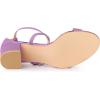 imageAllegra K Womens Glitter Crisscross Strap Chunky Heels SandalsPurple
