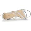imageAllegra K Womens Glitter Crisscross Strap Chunky Heels SandalsSilver