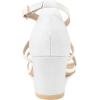 imageAllegra K Womens Glitter Crisscross Strap Chunky Heels SandalsWhite