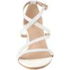 imageAllegra K Womens Glitter Crisscross Strap Chunky Heels SandalsWhite
