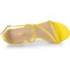 imageAllegra K Womens Glitter Crisscross Strap Chunky Heels SandalsYellow