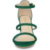imageAllegra K Womens Open Toe Ankle Strap Chunky Heels SandalsGreen
