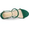 imageAllegra K Womens Open Toe Ankle Strap Chunky Heels SandalsGreen