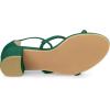 imageAllegra K Womens Open Toe Ankle Strap Chunky Heels SandalsGreen