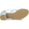 imageAllegra K Womens Open Toe Ankle Strap Chunky Heels SandalsSky Blue