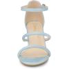 imageAllegra K Womens Open Toe Ankle Strap Chunky Heels SandalsSky Blue