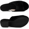 imageAllegra K Womens Open Toe Platform Slides Chunky Heels SandalsBlack